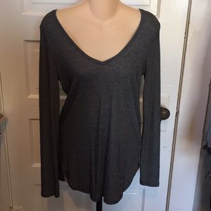 Gray long sleeve, rayon & polyester. Woman’s